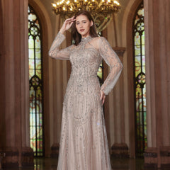 Elegant Arabic Chic Evening Dress