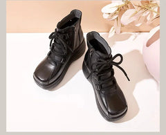 Side Zipper Wedges Heel Short Boots