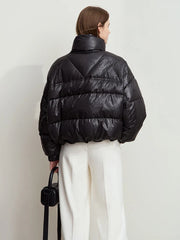 Lapel Stand Collar Duck Down Coat