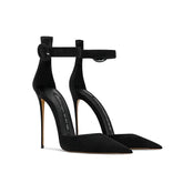 Trendy One-Word Strap High Heels