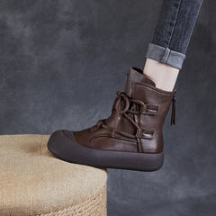 Trend Back Zipper Chunky Boots