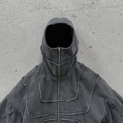 High Street Denim Splicing Hoodie