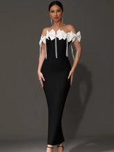 Bow Tie Diamonds Black Maxi Dress