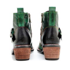 Ethnic Leather Ankle Boots