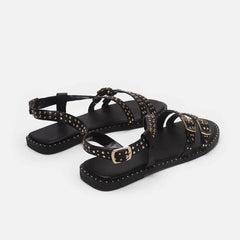 Rivet Strap Buckle Casual Sandals