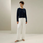 Round Neck Elegant Small Fragrant Coat