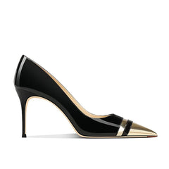 Versatile Patent Leather Pointed-Toe Heels