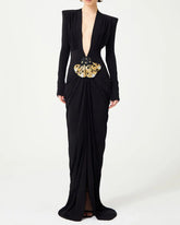 Beads Sequins Butterfly Evening Dress