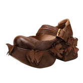 Round Spring Mary Jane Shoes