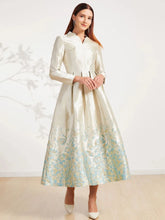 Sophisticated Embroidery Floral Maxi Dress