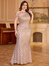 Sophisticated Single Shoulder Glitter Dress