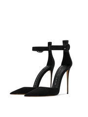 Trendy One-Word Strap High Heels