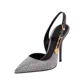 Luxury Rhinestone Buckle Pumps