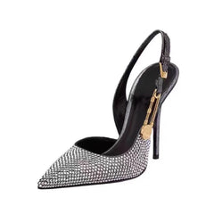 Luxury Rhinestone Buckle Pumps