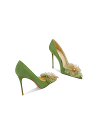 Modish Flower Banquet Stiletto High Heels
