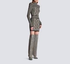 Fashionable Striped Casual Dress