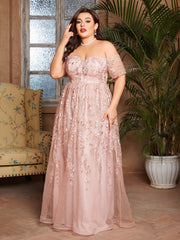 Effortlessly Plus Size Romantic Fashion Gown