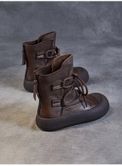 Trend Back Zipper Chunky Boots