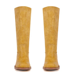 Fashion Pull-On Wide Calf Boots