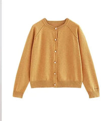 Round Neck Loose Knit Cardigan