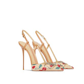 Comfortable Pointed Toe Thin Heel Pumps