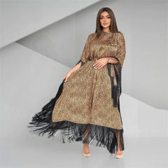 Tassel Sleeve Women's Belted Kaftan