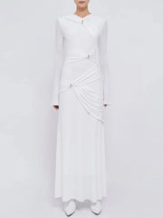 Draped Divinity Long Dress