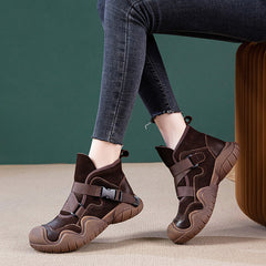 Ethnic Flats Suede Boots
