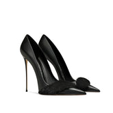 Refined Pointed Thin Heel Pumps