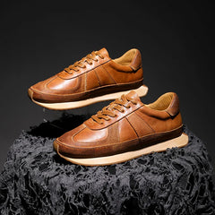 Vintage-Inspired Retro Leather Sneakers