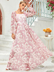 Delicate Lantern Sleeves Boho Dress