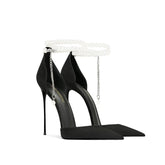 Stylish Pearl Straps High Heels