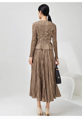 A-Line Pleated Formal Dress
