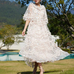 Romance in the Making Floral Mesh Dress
