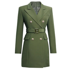 Keep You Accompanied Belted Blazer