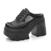 Breathable Mesh Platform High Heels