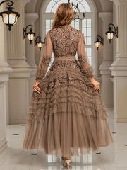 Elegant Round Neck Pendant Dress