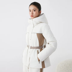 Stylish High-neck Goose Down Hooded