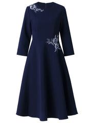 Three Quarter Sleeve Party Dress