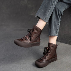 Thick Sole Motorcycle Ankle Boots