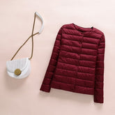 Ultra lite Collarless O-Neck Puffer Jacket