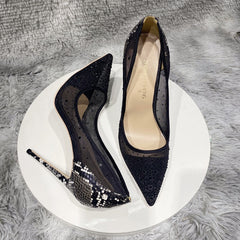 Vionenet Sparkling Mesh Heel Shoes