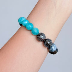 Blue Apatite & Sodalite Crystal Bracelet