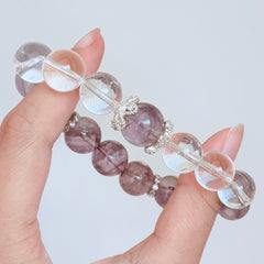 Lavender Amethyst and Clear Quartz Bracelet