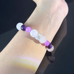 Spiritual Love & Intuition Zodiac Crystal Bracelet for Pisces & Aquarius