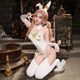 Bunny Fun Stockings Carrot Lingerie Set