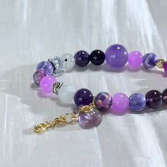 Dispel internal strife and enhance intuition | Purple Crystal Beads