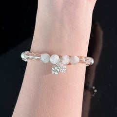 Cancer Crystal Bracelet – Moonstone & Clear Quartz Healing Bracelet