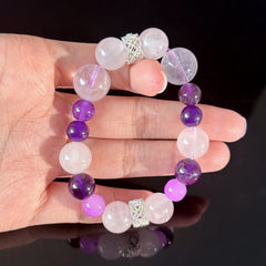 Spiritual Love & Intuition Zodiac Crystal Bracelet for Pisces & Aquarius