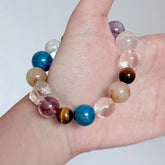 Amethyst, Blue Apatite, Citrine & Clear Quartz Chakra Balance Bracelet